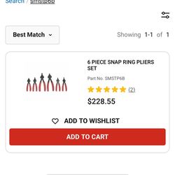  6 PIECE SNAP RING PLIERS SET