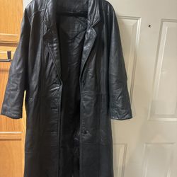 genuine, Leather Trenchcoat