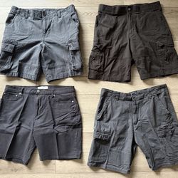 Men’s Cargo Jeans Shorts Wrangler Lee Size 36 Waist