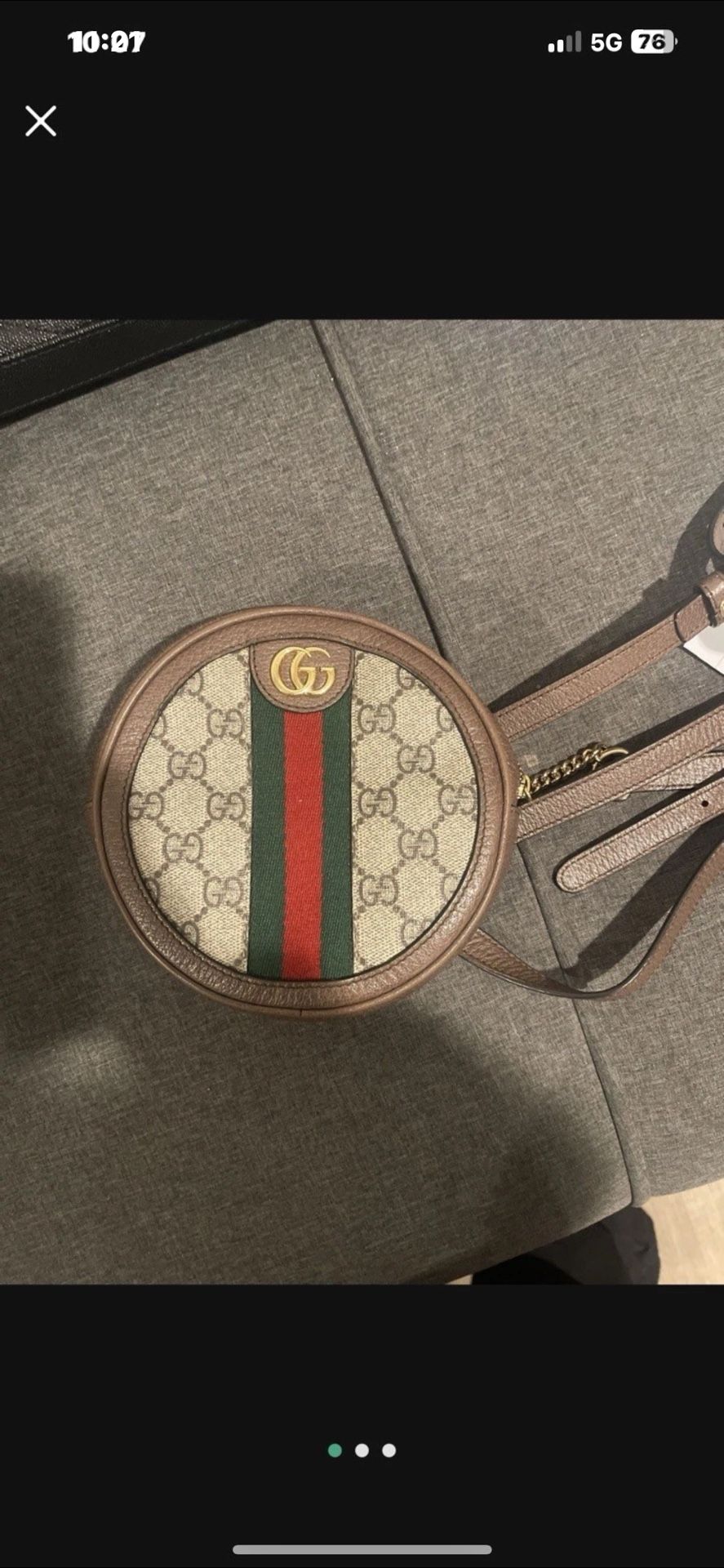 Gucci Ophidia GG Web Backpack Mini Brown Canvas