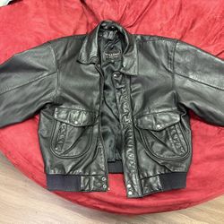 Leather Jacket. Wilson. Black. XL