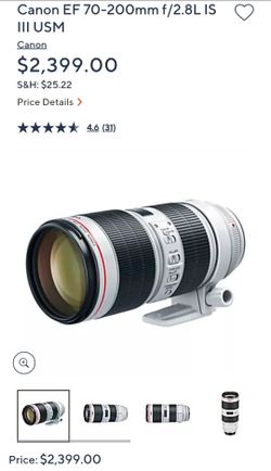 Canon EF 70-200mm f/2.8L IS III USM Lens