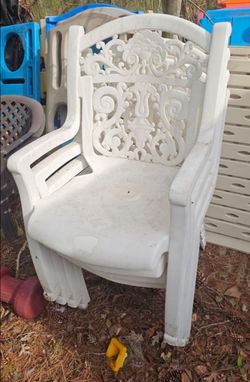 Four beautiful decorative large patio chairs