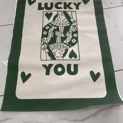 Lucky You Card Vinyl Wall Poster 24x18