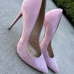 Sam Edelman Danna Light Pink Suede Pointed Toe Stiletto Pumps - Size 9
