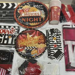 116Pcs Movie Night Birthday Party Decorations 