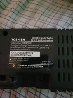 Toshiba HDMI sound bar