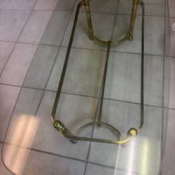 Glass and Brass Table 