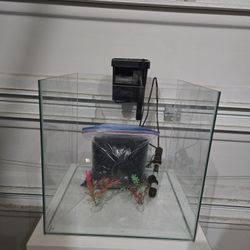 15 Gallon Rimless  Aquarium Fish Tank Set