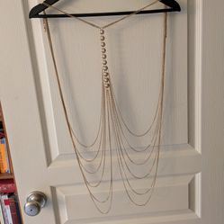 Women's gold body chain