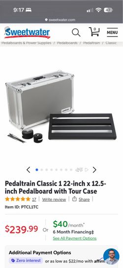 Pedaltrain Classic 1 with tour case
