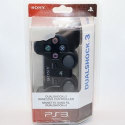 SEALED PS3 CONTROLLER DUALSHOCK 3 PLAYSTATION 3 WIRELESS BLACK RARE HTF
