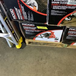 RIDGID PowerClear 120-Volt Drain Cleaning Snake Auger Machine for Heavy Duty Pipe Cleaning for Tubs, Showers, and Sinks