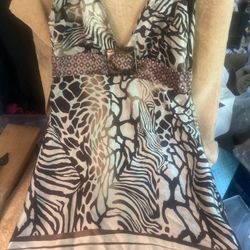 Michael Kafan Size S Halter Dress