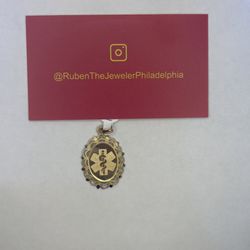 14kt Solid Medical Charm, 