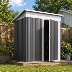 ❤️🔥 AECOJOY 5' x 3' Outdoor Metal Storage Shed with Lockable Door for Backyard,