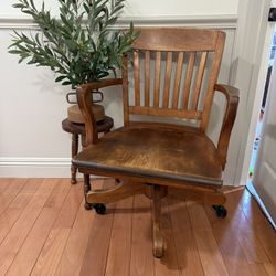 Vintage Wooden Desk Chair