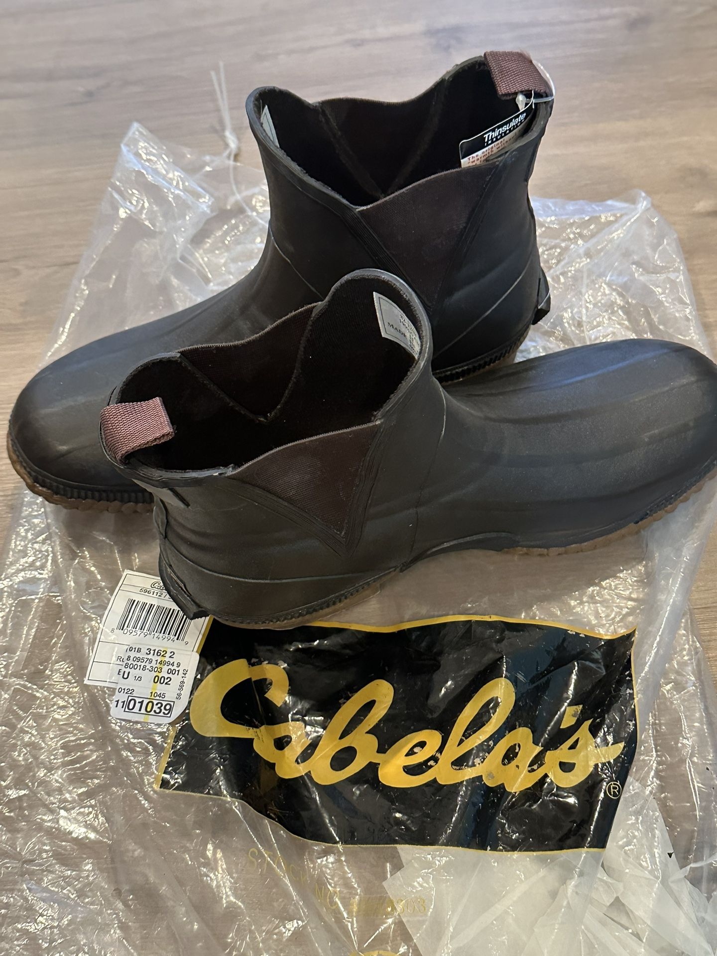 Cabela’s Thinsulate Steel Shank Pull On Rubber Work Boots Waterproof Men’s 11 New
