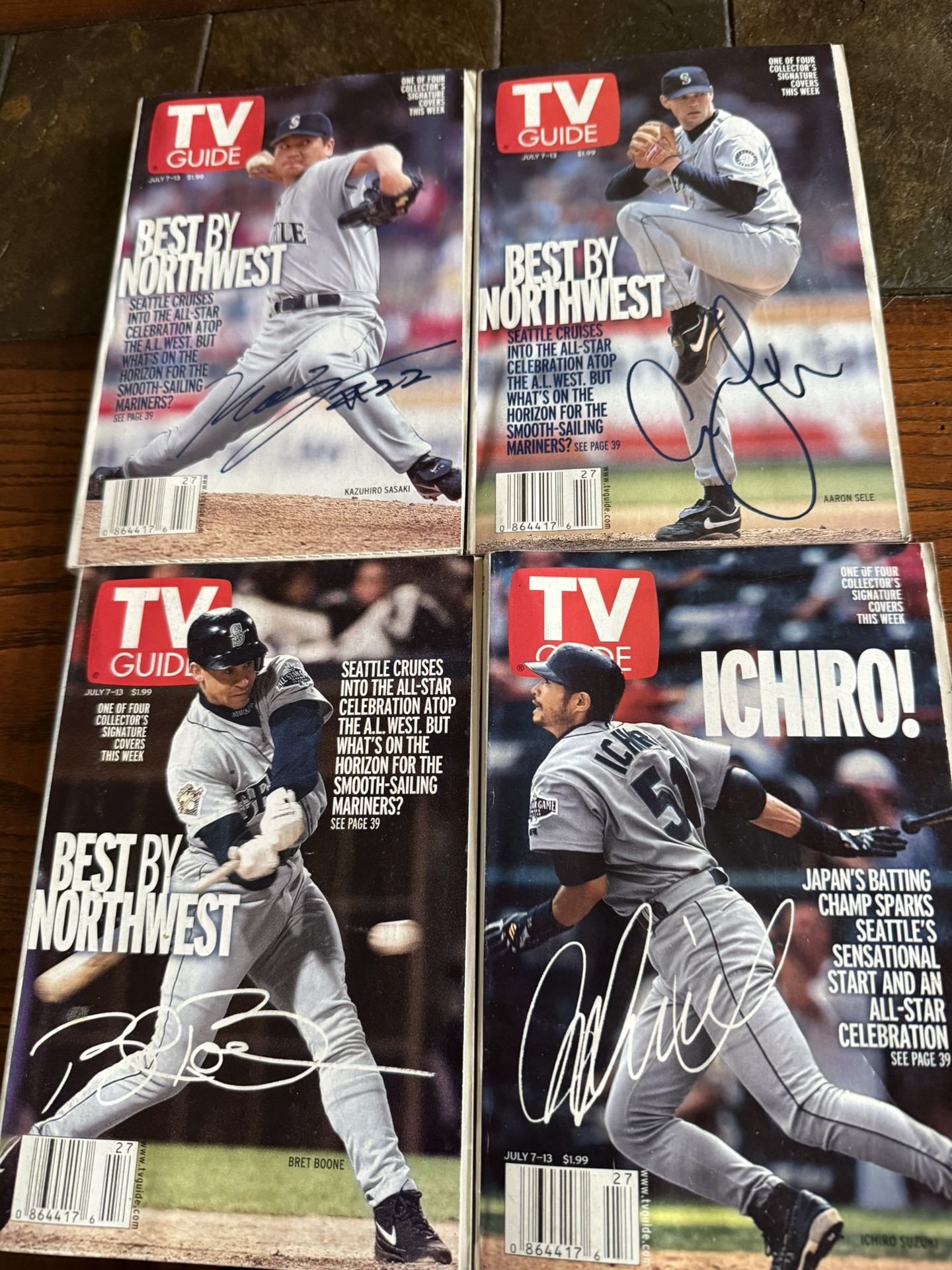 Vintage Seattle Mariners TV guides
