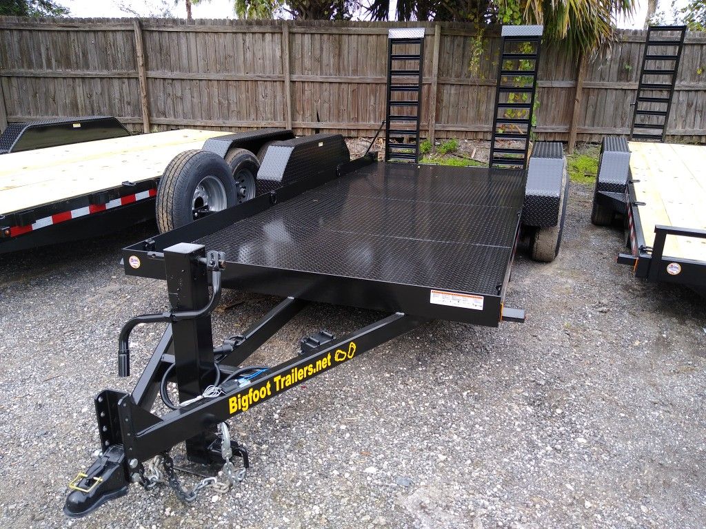 16' Forklift equipment trailer flatbed low profile