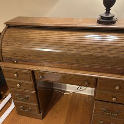 Solid Wood Roll Top Desk