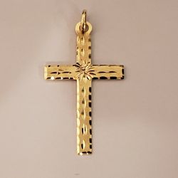 14kt Gold Cross Pendant 