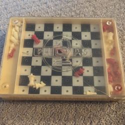 VINTAGE 1970S Phidias Travel Chess And Checker Set Make Offer