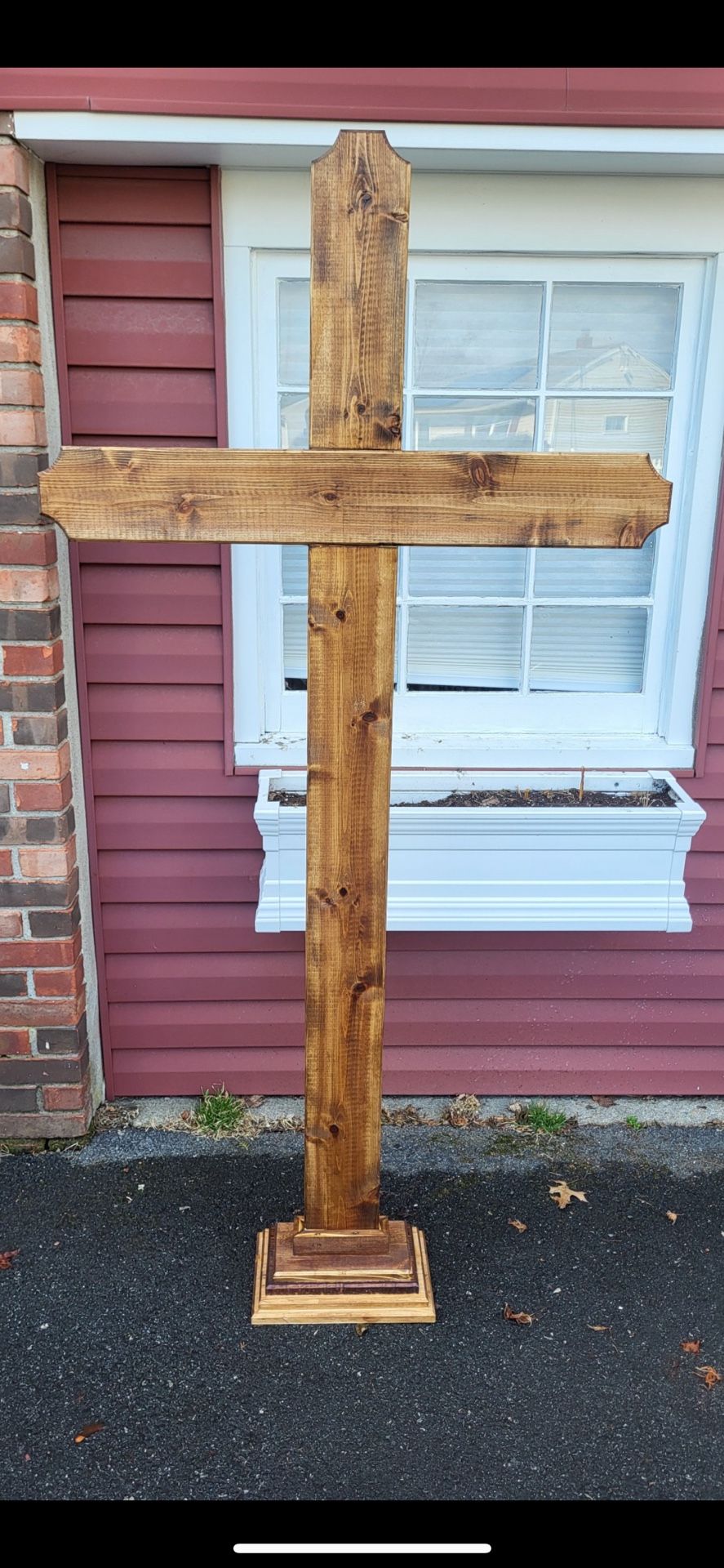 6 Ft Decorative Self Standing Wooden Cross