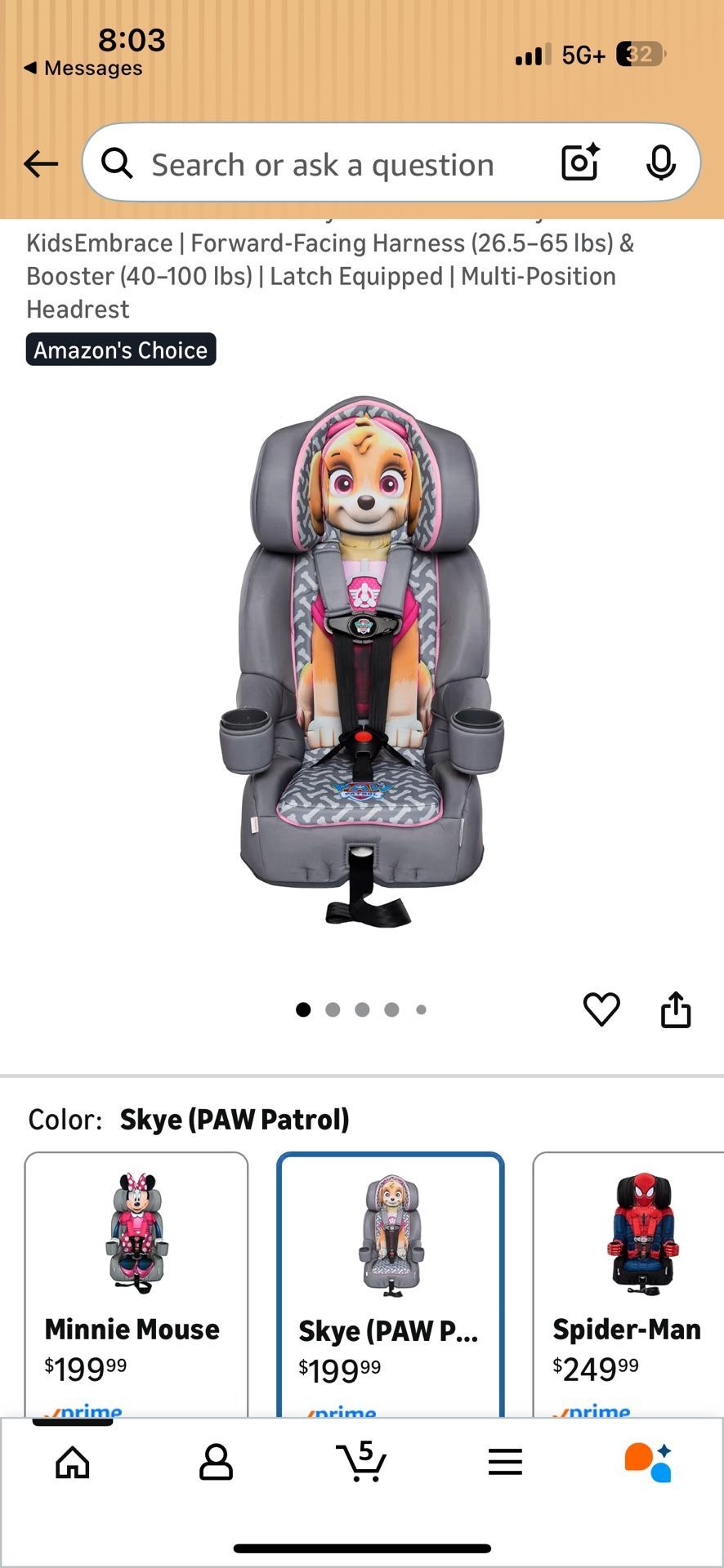 Paw Patrol 2 In 1 Car Seat Booster Seat 