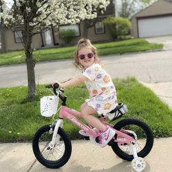 ✌️ JOYSTAR Pluto 12 Inch Kids Bike with Light Up Training Wheels, Kids' Bicycle for Boys Girls Age 3-5Years, Children Bikes