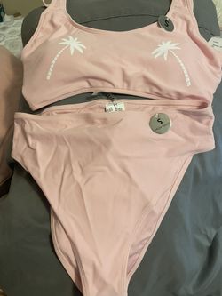 Pink Forever 21 High Waist Bikini/ Swimsuit Set