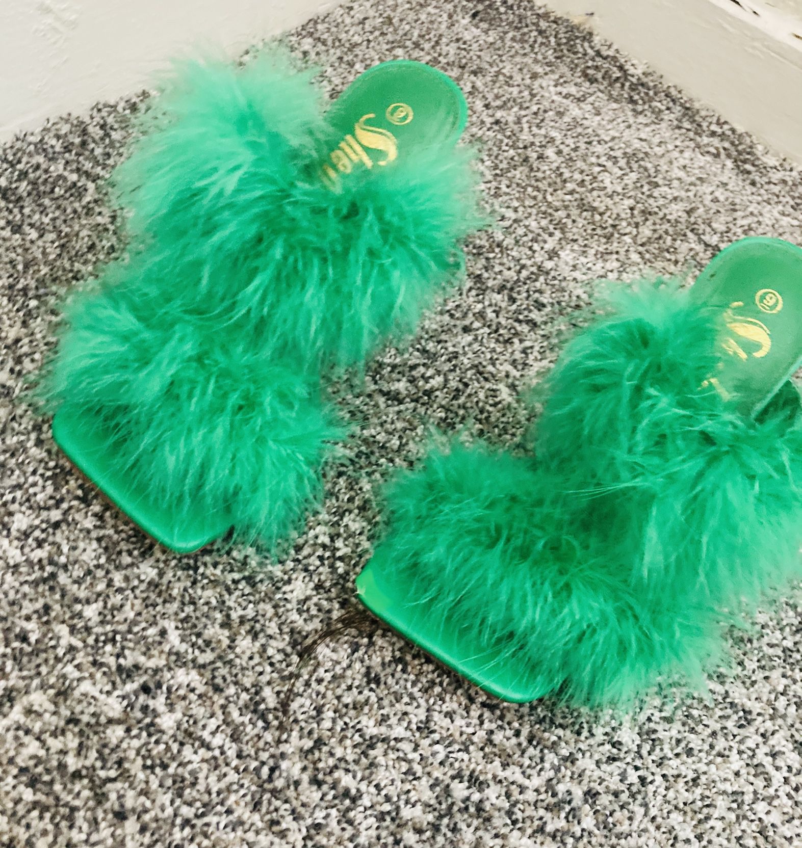 Green Fur Heels 