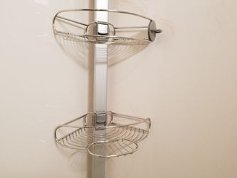 simplehuman 9' Tension Pole Shower Caddy Silver