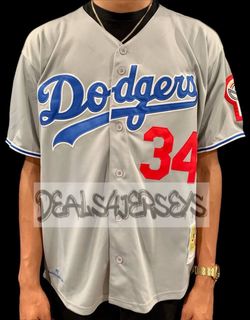 Valenzuela Dodgers Grey Jersey