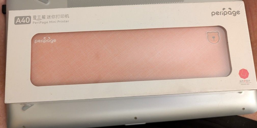 NEW Peripage Thermal Portable Mini Printer A40. Uses Thermal Paper, Not Ink Cartridges. Save Money. (Pink), Bluetooth Or USB, 5 Sizes Of Paper/Labels,