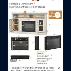 Entertainment Center, Fire Place Sold Separately 