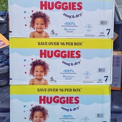 Huggies Snug & Dry Baby Diapers, Size 7 (41+ lbs), 84 Count