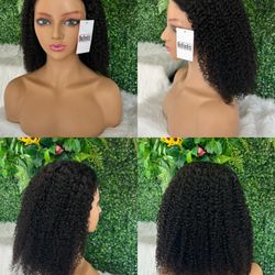 Raw Unprocessed 100 Human Hair Water Wave Full Lace Frontal Wig 16 Inches 
