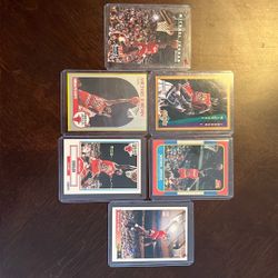 Six Micheal Jordan Cards 