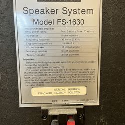 Pair Of MAGNAVOX Model FS-1630 Speakers