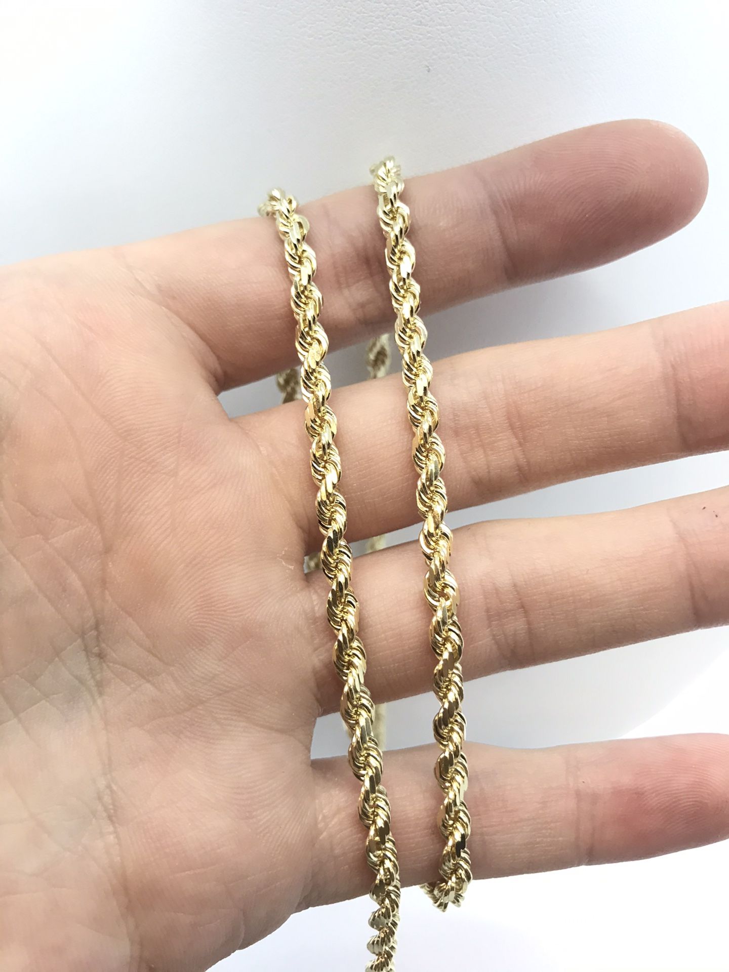 Gold Rope Chain Solid 14K New Necklaces
