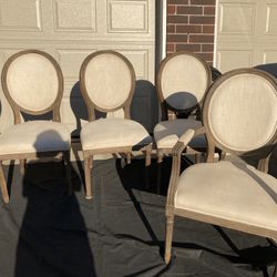 RH *6 * Restoration Hardware Vintage French Round Dining Chairs [6 for $250]