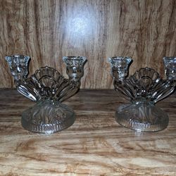 Pair of Vintage Double Candlesticks