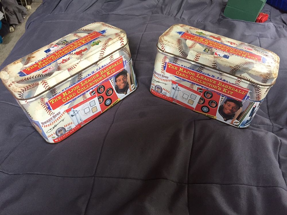 2 Full Tins Of Mint Condish Baseball Cards
