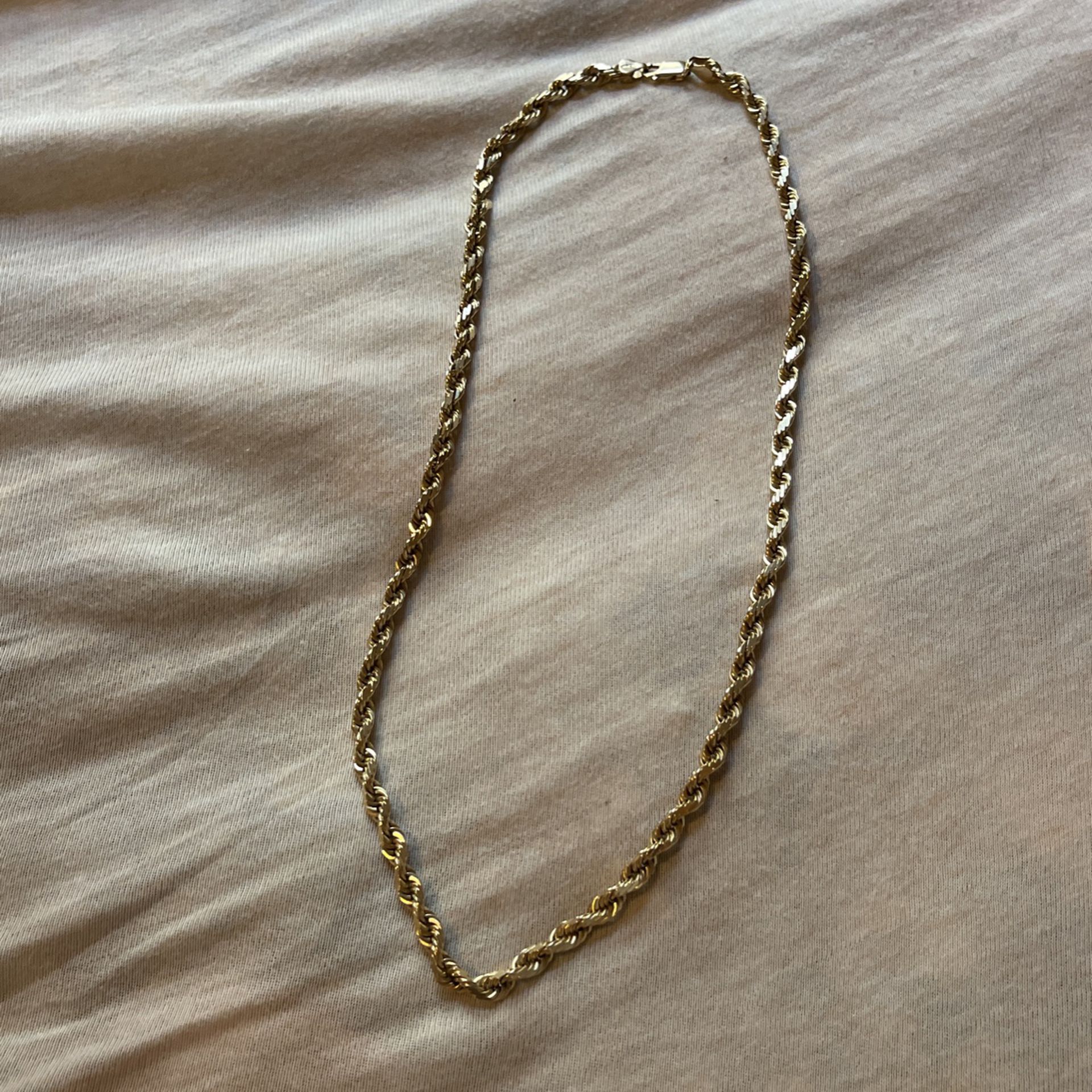 10 K Gold Rope Chain 45 Grams , Beautiful Chain