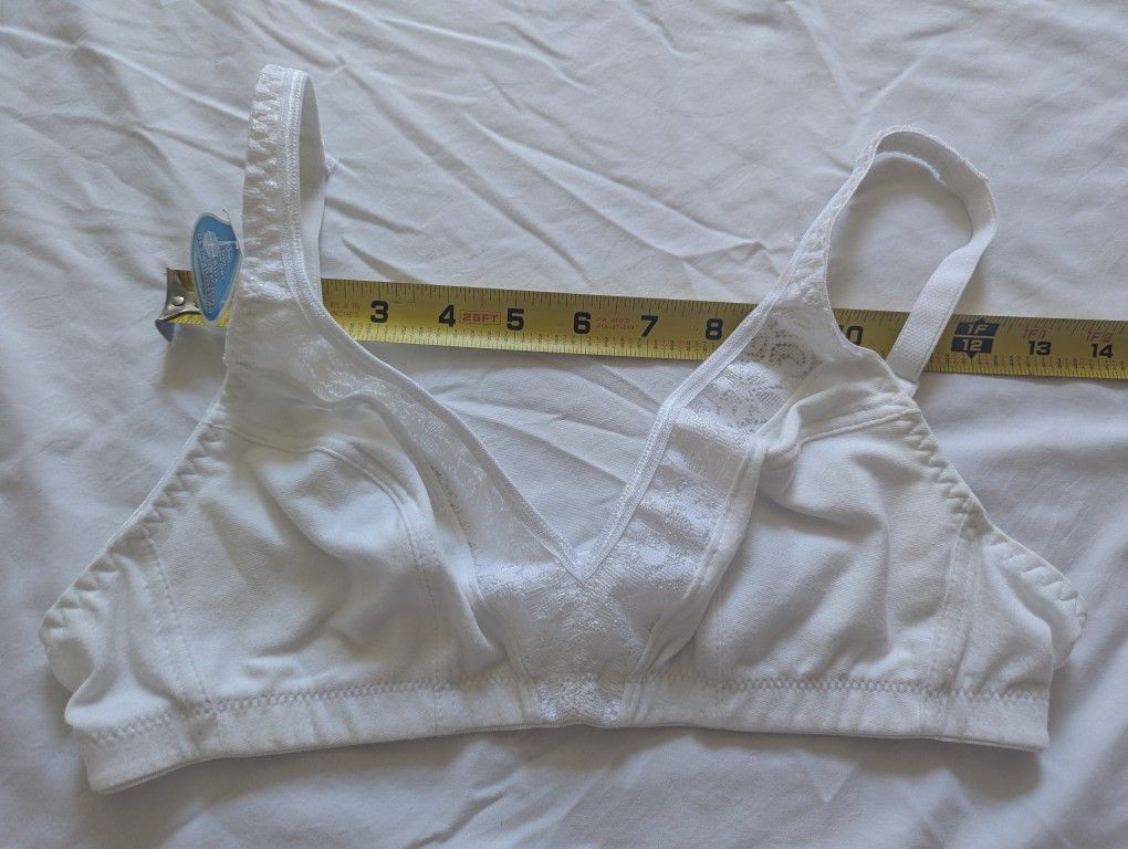 Bra Hanes White 36b Lace Girls Cute Sexy Top Bikini