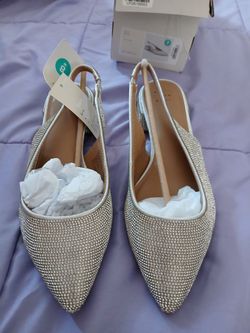 Elle Slingback Pointed Toe Heels Size 8
