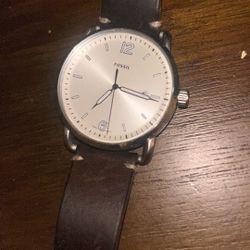 Fossil Watch Brown Leather Band 