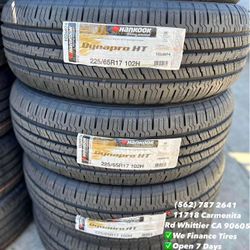 225/65R17 Hankook HT New Set of Tires Installed and Balanced Set de Llantas Nuevas Instaladas y Balanceadas