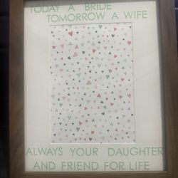 8x10 Frame For Mom On Wedding Day
